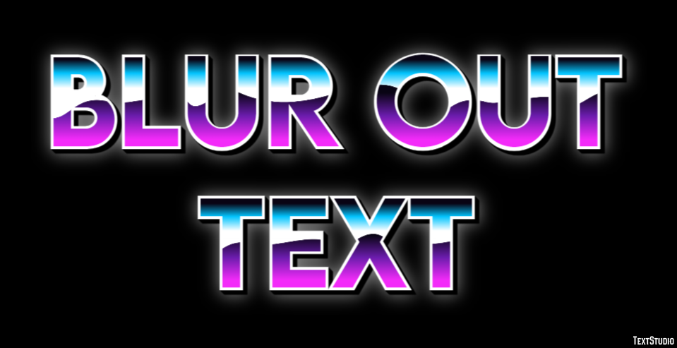 Blur Out Text Text Effect