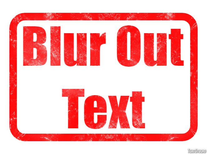 Blur Out Text Text Effect