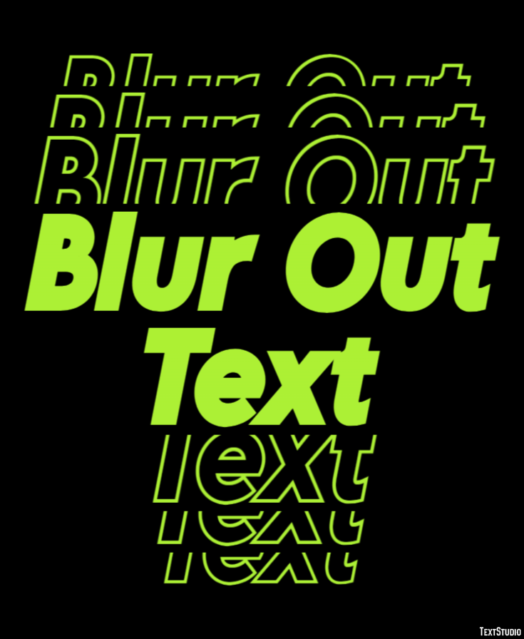 Blur Out Text Text Effect