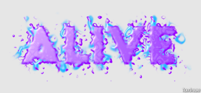 Alive Efecto de Texto