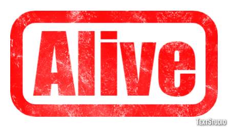 Alive Эффект текста