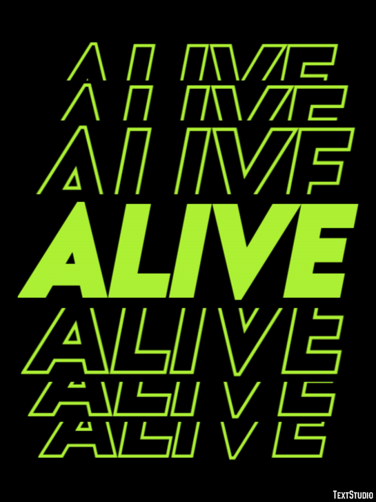 Alive Efeito de texto