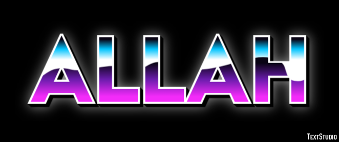 Allah Text Effect