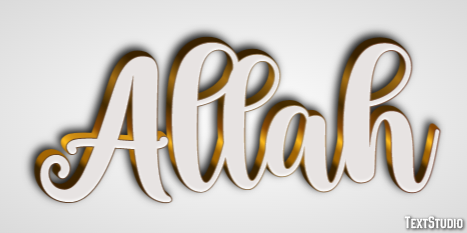 Allah Text effect