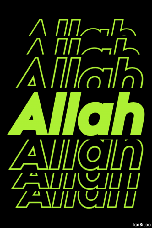 Allah Texteffekt