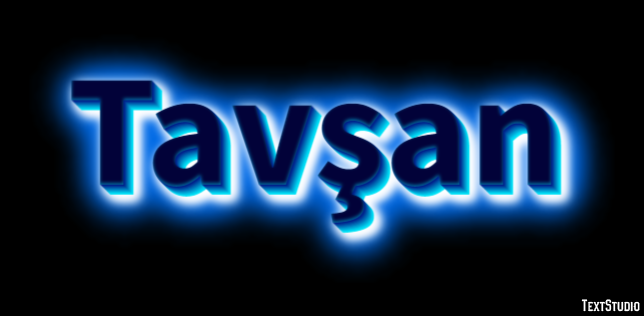 Tavşan Efeito de texto
