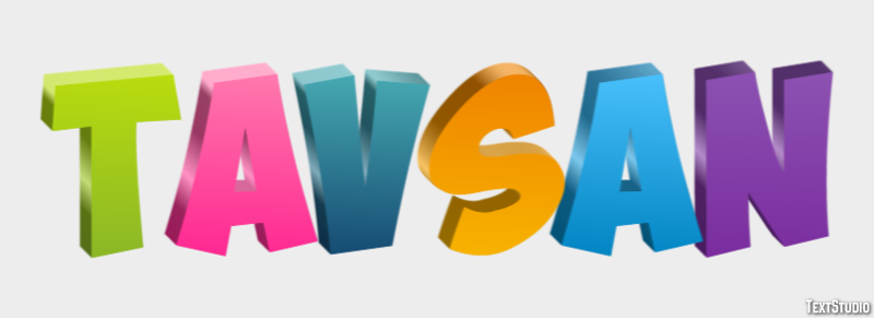 Tavşan Effetto testo