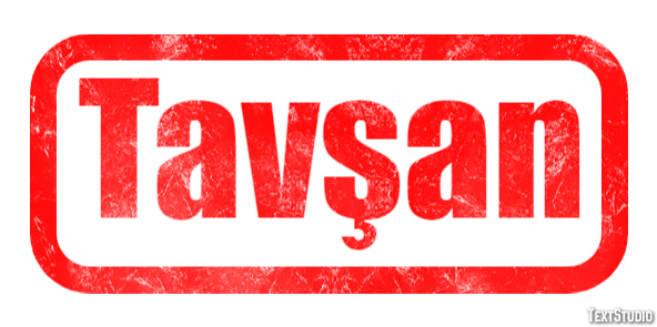 Tavşan Effetto testo
