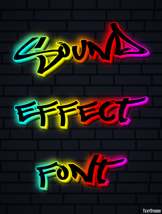 Sound Effect Font Text Effect