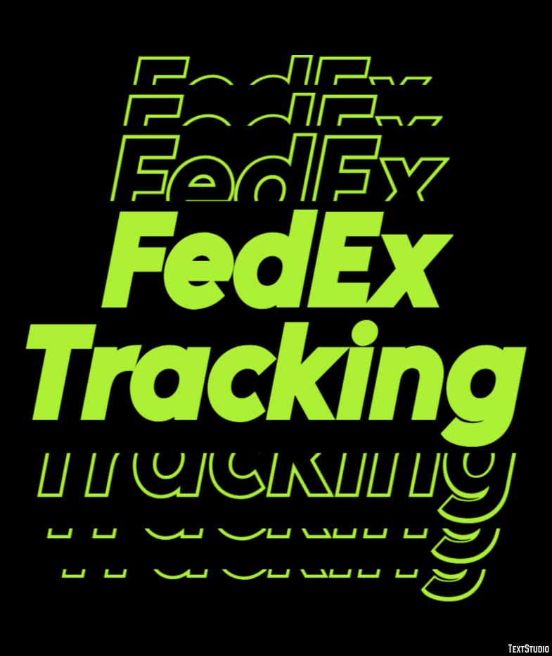 FedEx Tracking Tekst Effect