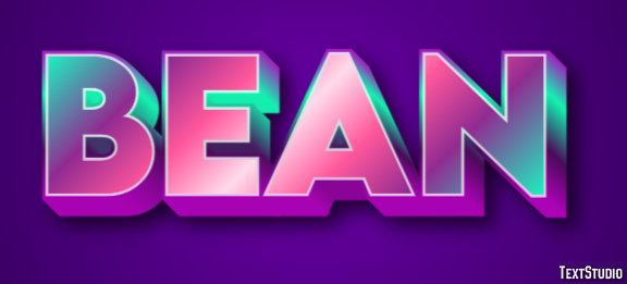 Bean Text Effect