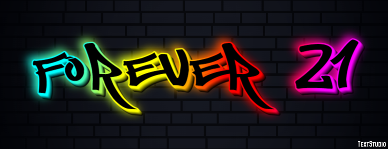 Forever 21 Text effect