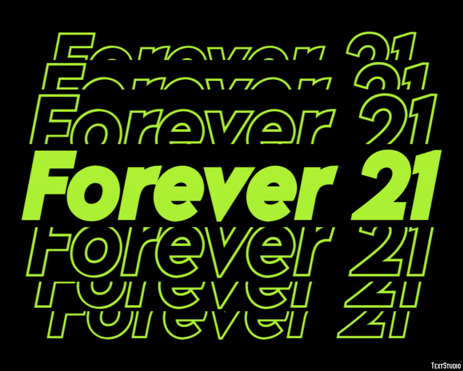 Forever 21 Effetto testo