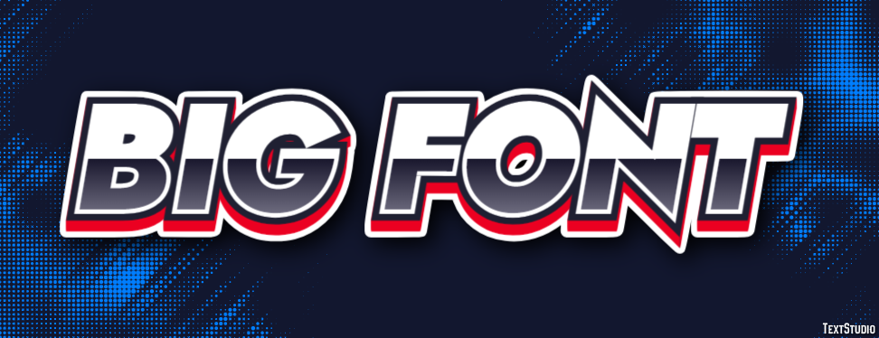 Big Font Text effect