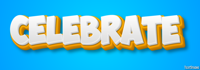 Celebrate Efeito de texto