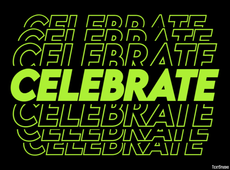 Celebrate Effet de Texte