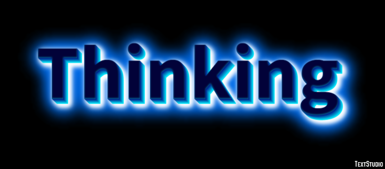 Thinking Эффект текста