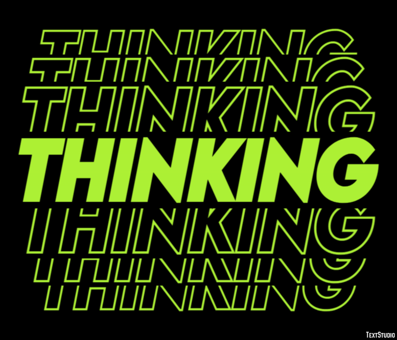 Thinking Effetto testo