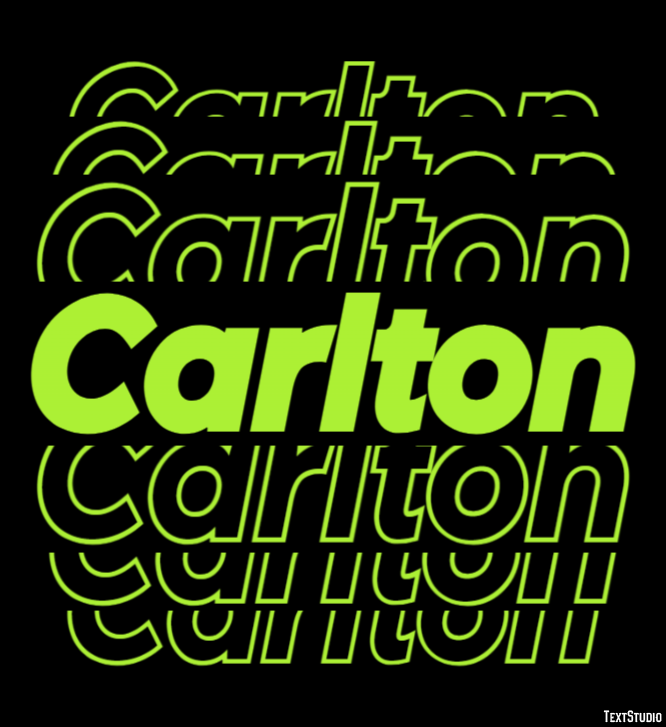 Carlton Text Effect