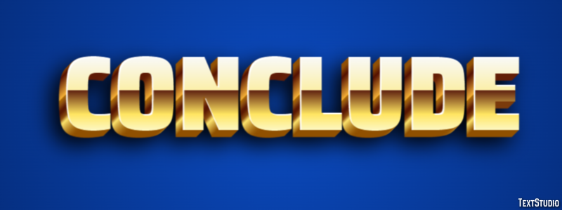 Conclude Text Effect