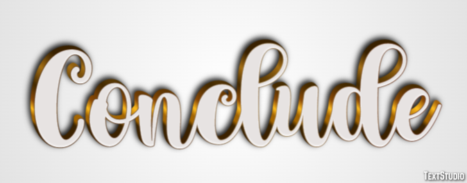 Conclude Text Effect