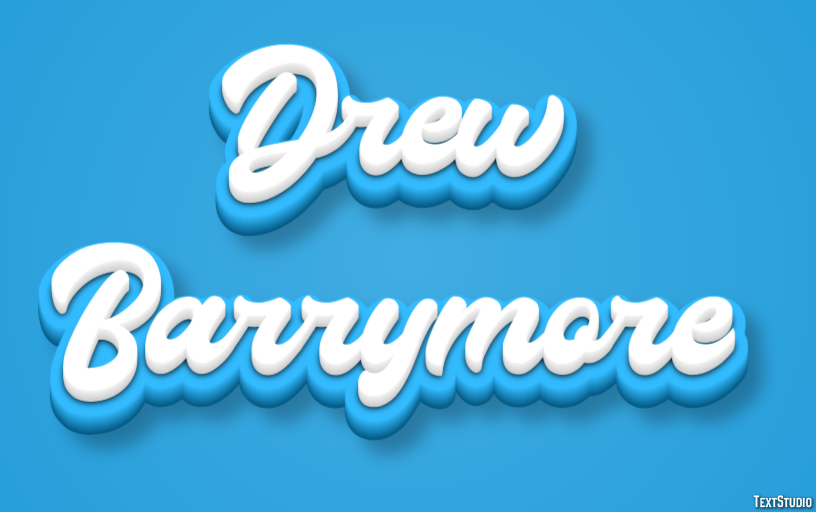 Drew Barrymore Efecto de Texto