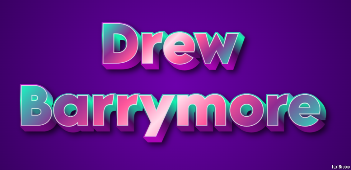 Drew Barrymore Efecto de Texto