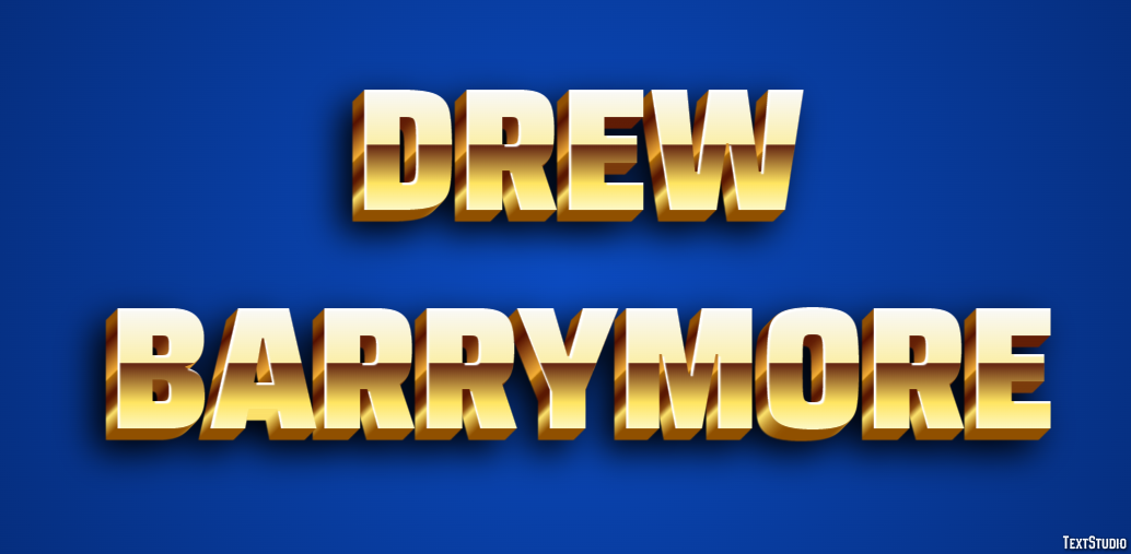 Drew Barrymore Efecto de Texto