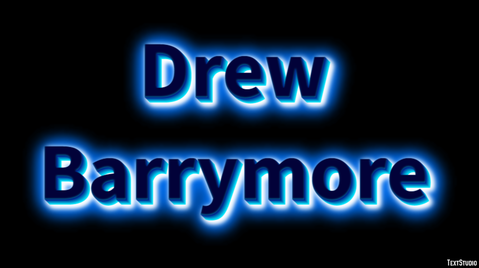 Drew Barrymore Efeito do texto
