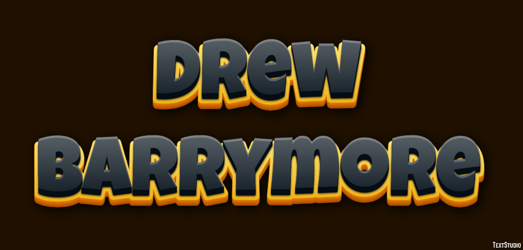Drew Barrymore Efecto de Texto