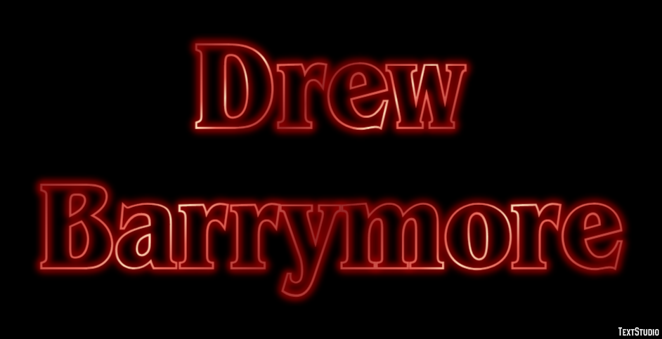 Drew Barrymore Efecto de Texto