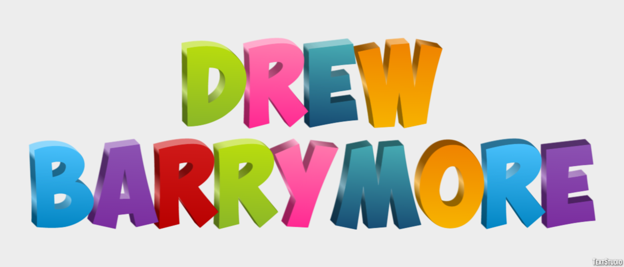Drew Barrymore Efecto de Texto