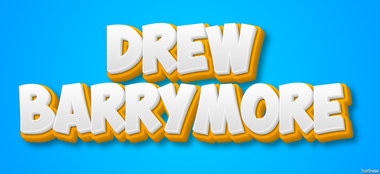 Drew Barrymore Efecto de Texto