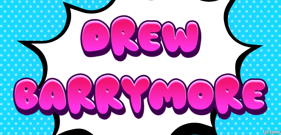 Drew Barrymore Efeito do texto