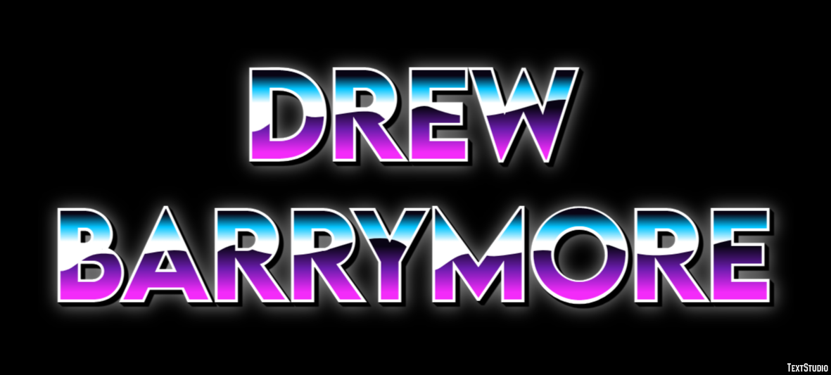 Drew Barrymore Efecto de Texto