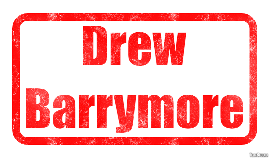 Drew Barrymore Efeito do texto