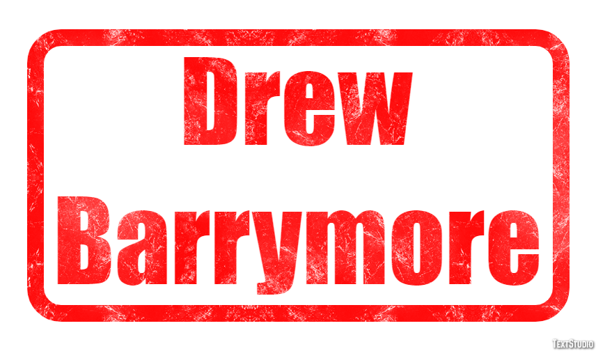 Drew Barrymore Efecto de Texto