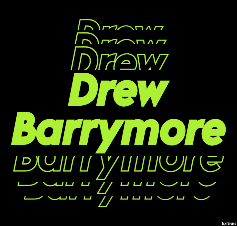 Drew Barrymore Efeito de texto