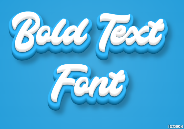 Bold Text Font Text Effect