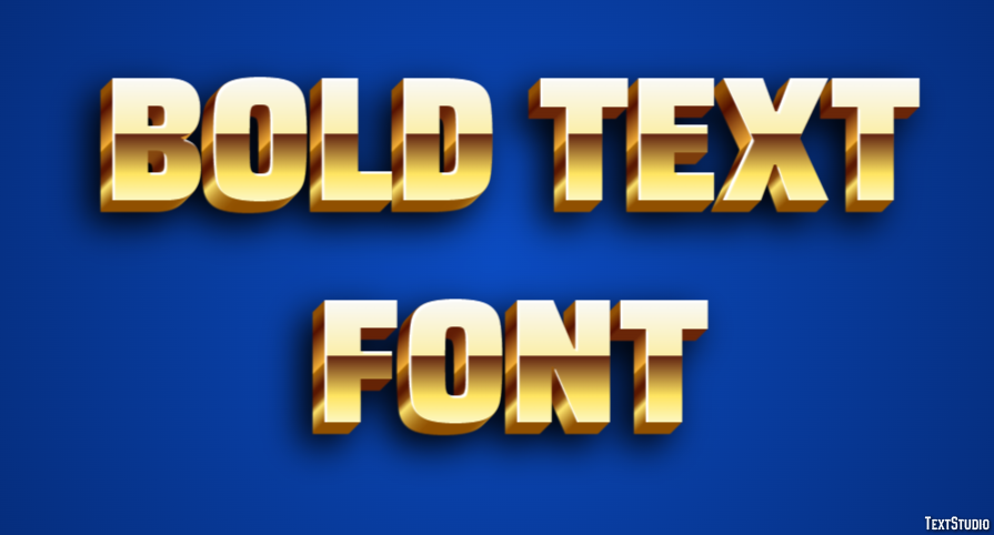 Bold Text Font Text Effect