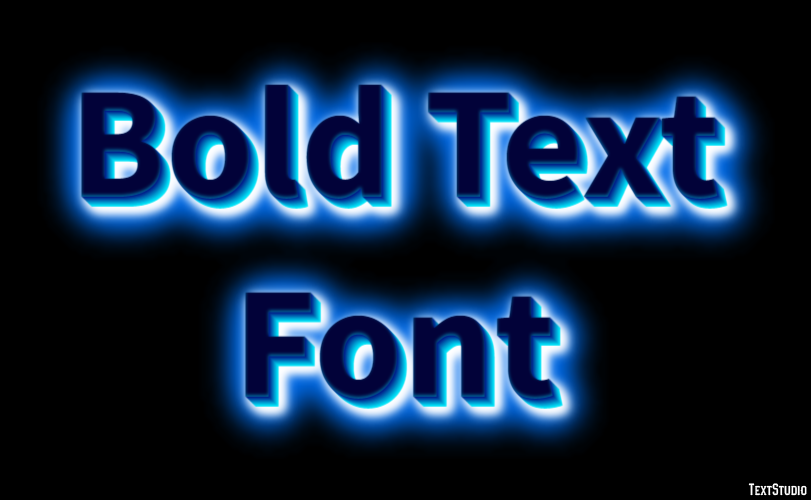 Bold Text Font Text Effect