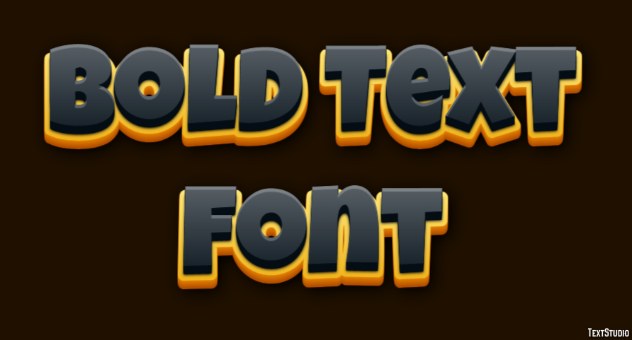 Bold Text Font Text Effect