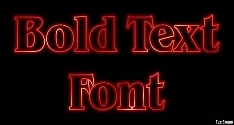Bold Text Font Text Effect