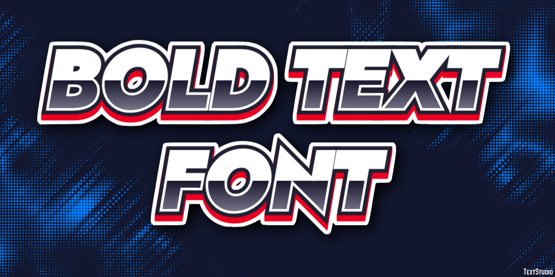 Bold Text Font Effetto testo