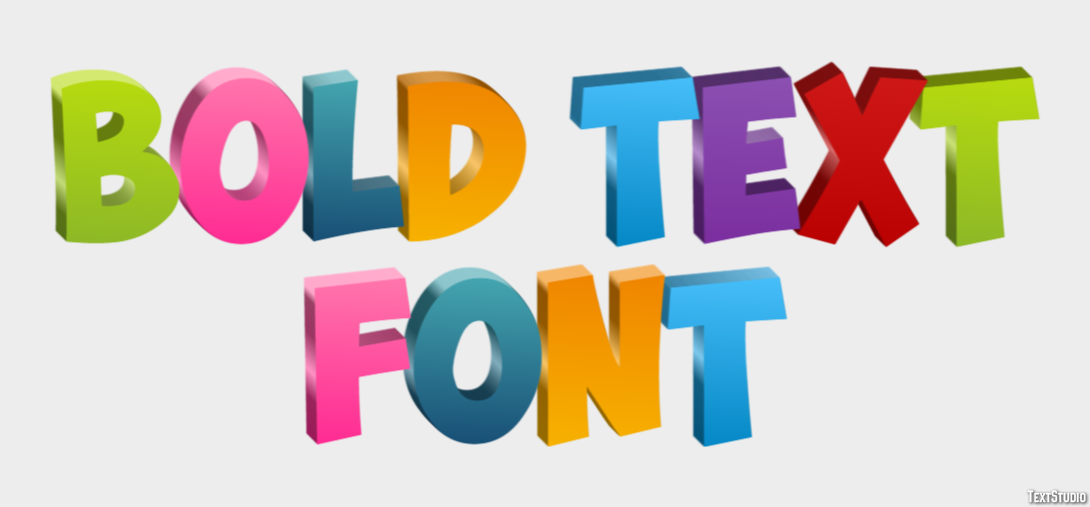 Bold Text Font Text Effect