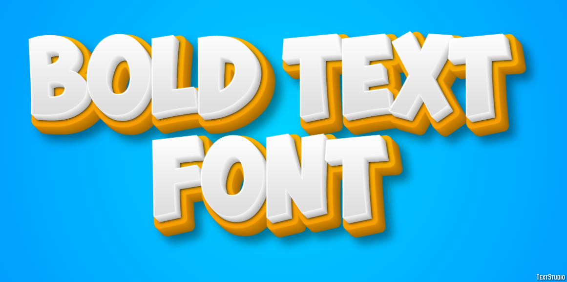 Bold Text Font Text Effect