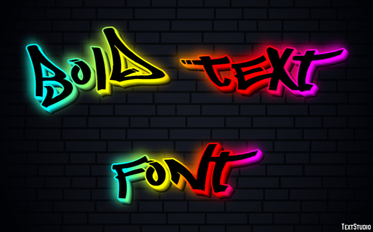 Bold Text Font Text Effect