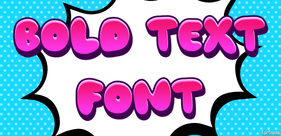 Bold Text Font Effetto testo