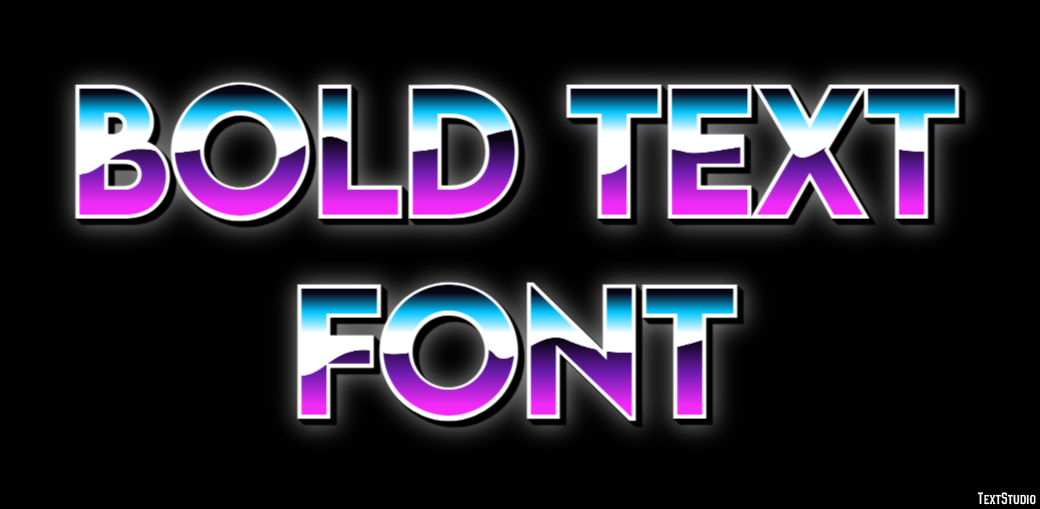 Bold Text Font Effetto testo