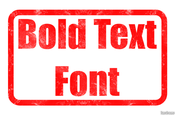 Bold Text Font Effetto testo